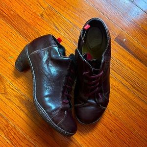 CAMPER heel beginners lace up booties sz 37